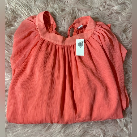 Old Navy- Shirred Mock-Neck Tie-Back Blouse for Women. Size 2X. NWT. - Picture 4 of 6